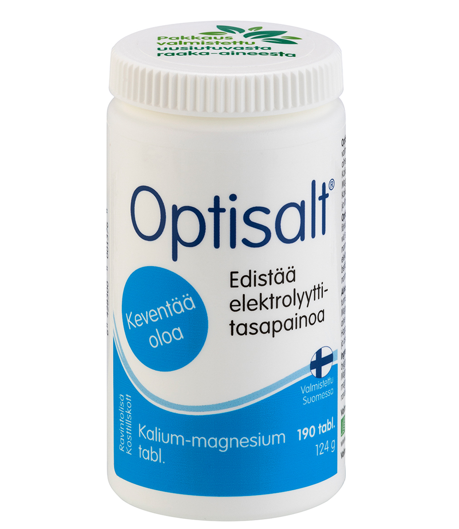 Optisalt edistää elektrolyyttitasapainoa